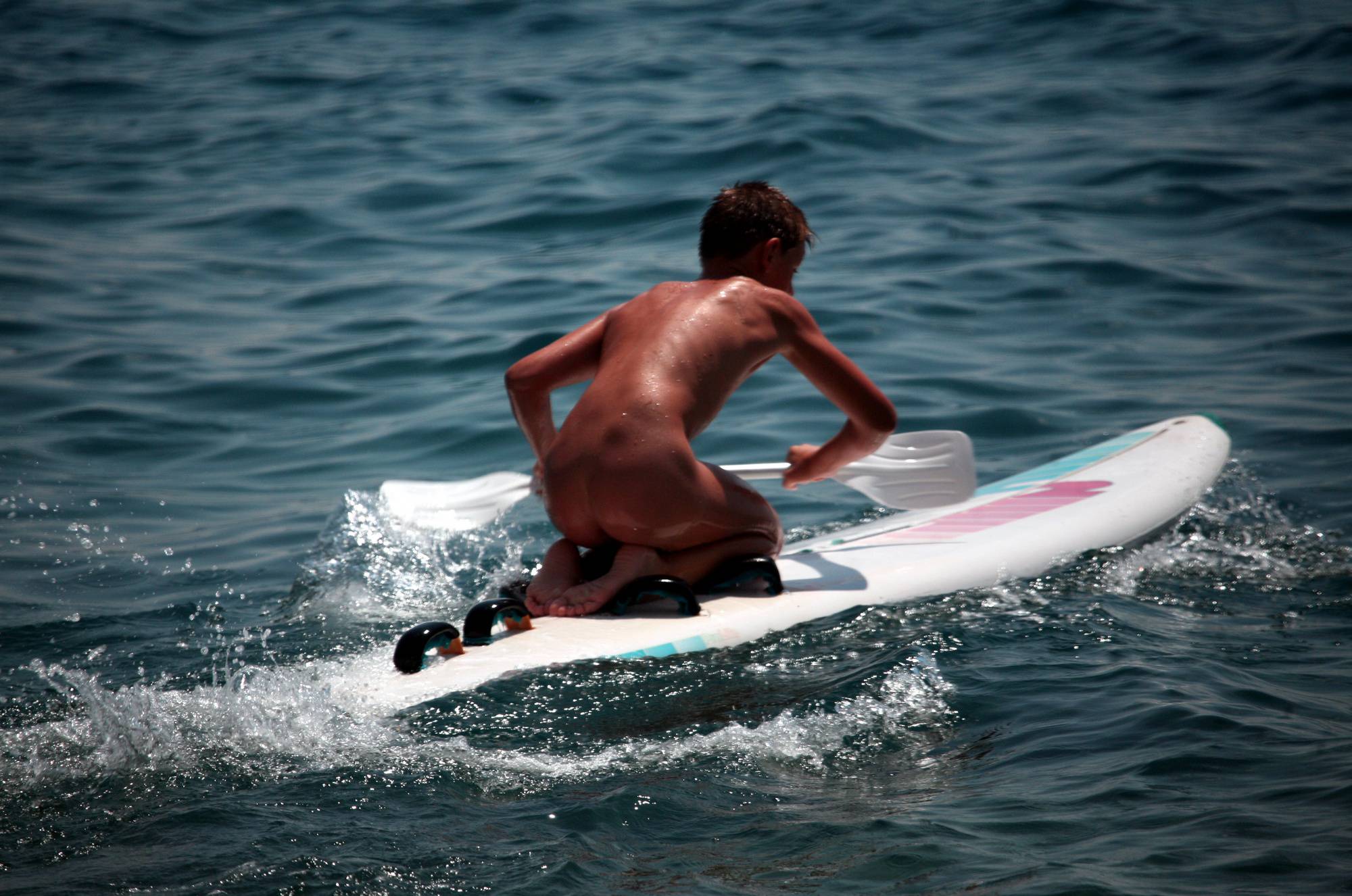 Boys Nudist Water Surfing - 1