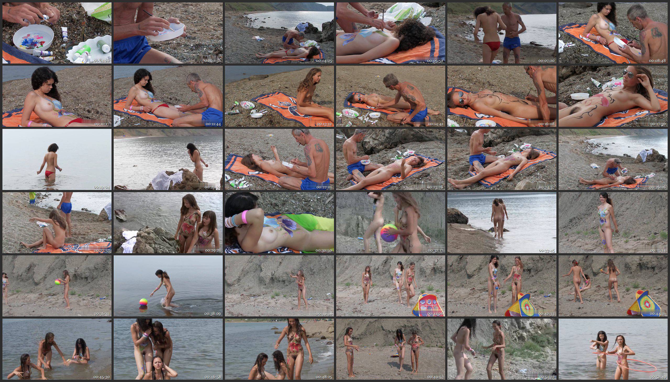 Candid-HD-Body Art Nudist Beach. Part 1 - Thumbnails