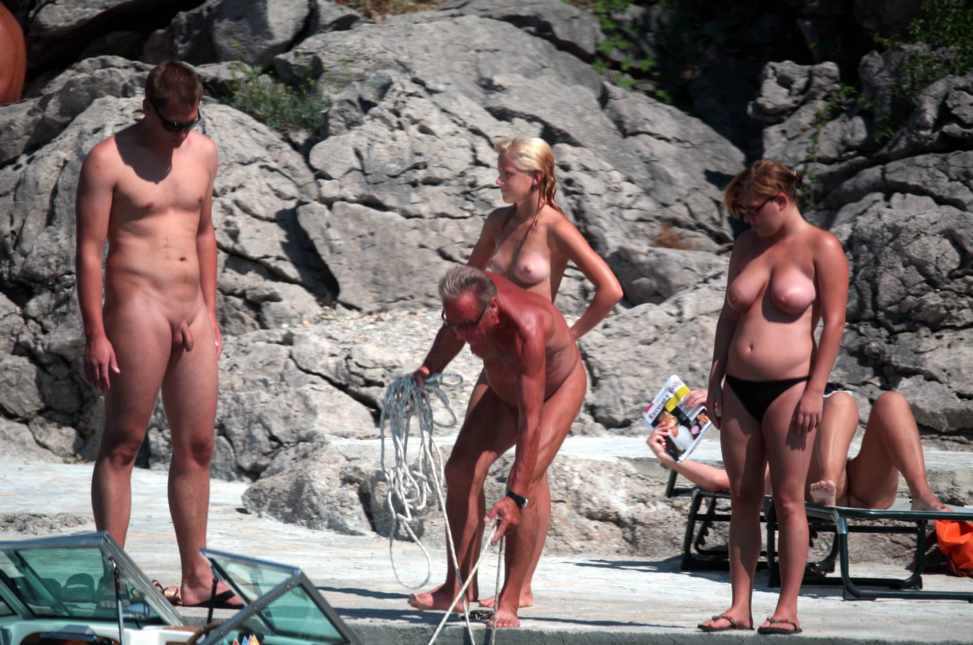 Girl Nudist Walk to Docks - 3
