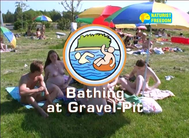 Naturist Freedom-Bathing at Gravel-Pit - Poster