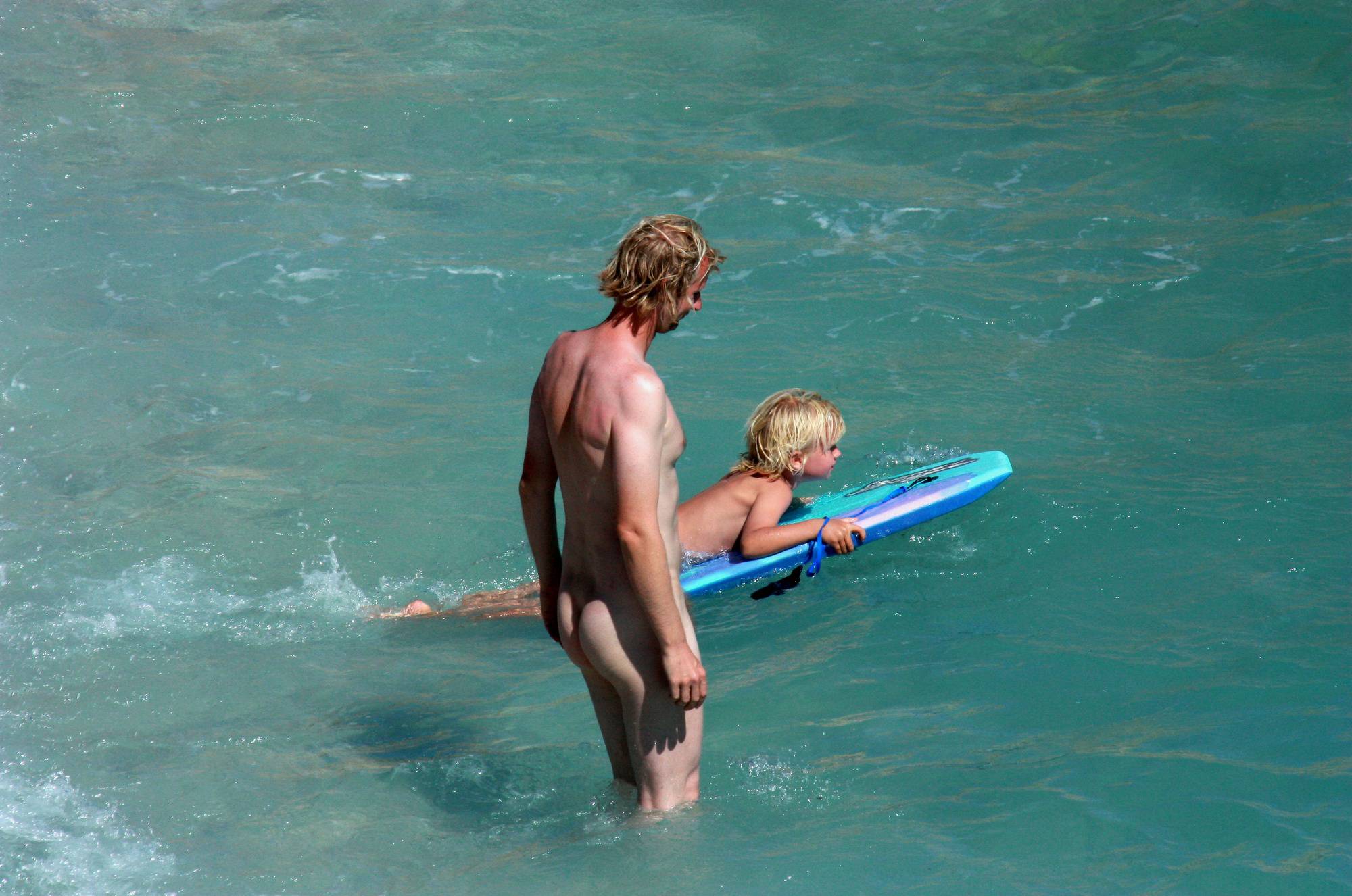 Pure Nudism Gallery-Nudist Family Blue Floater - 1