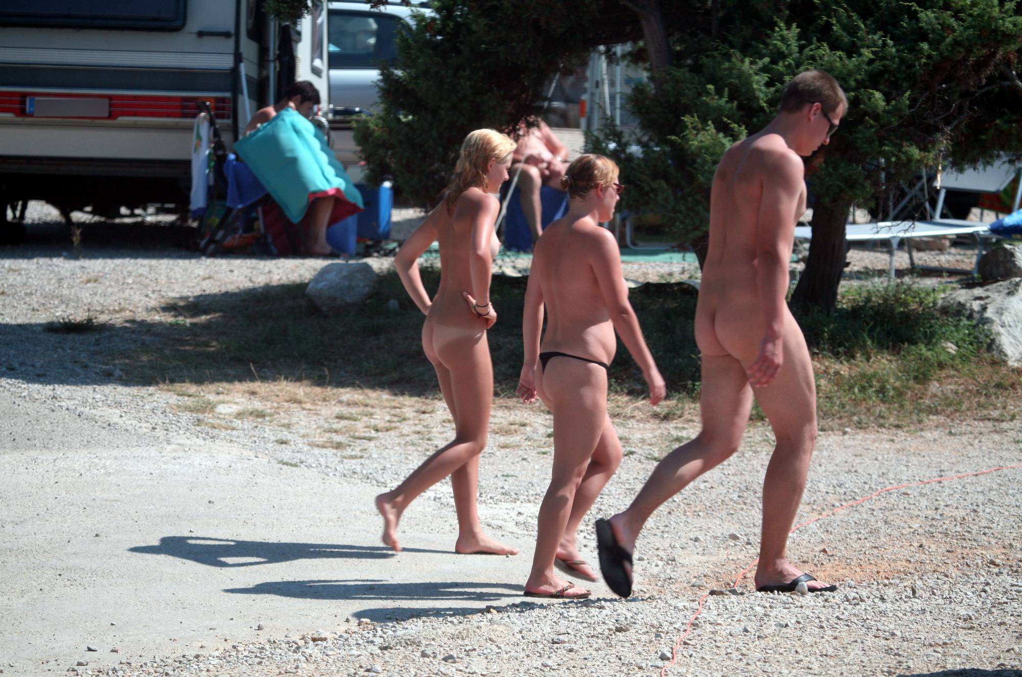 Pure Nudism Gallery-Girl Nudist Walk to Docks - 2