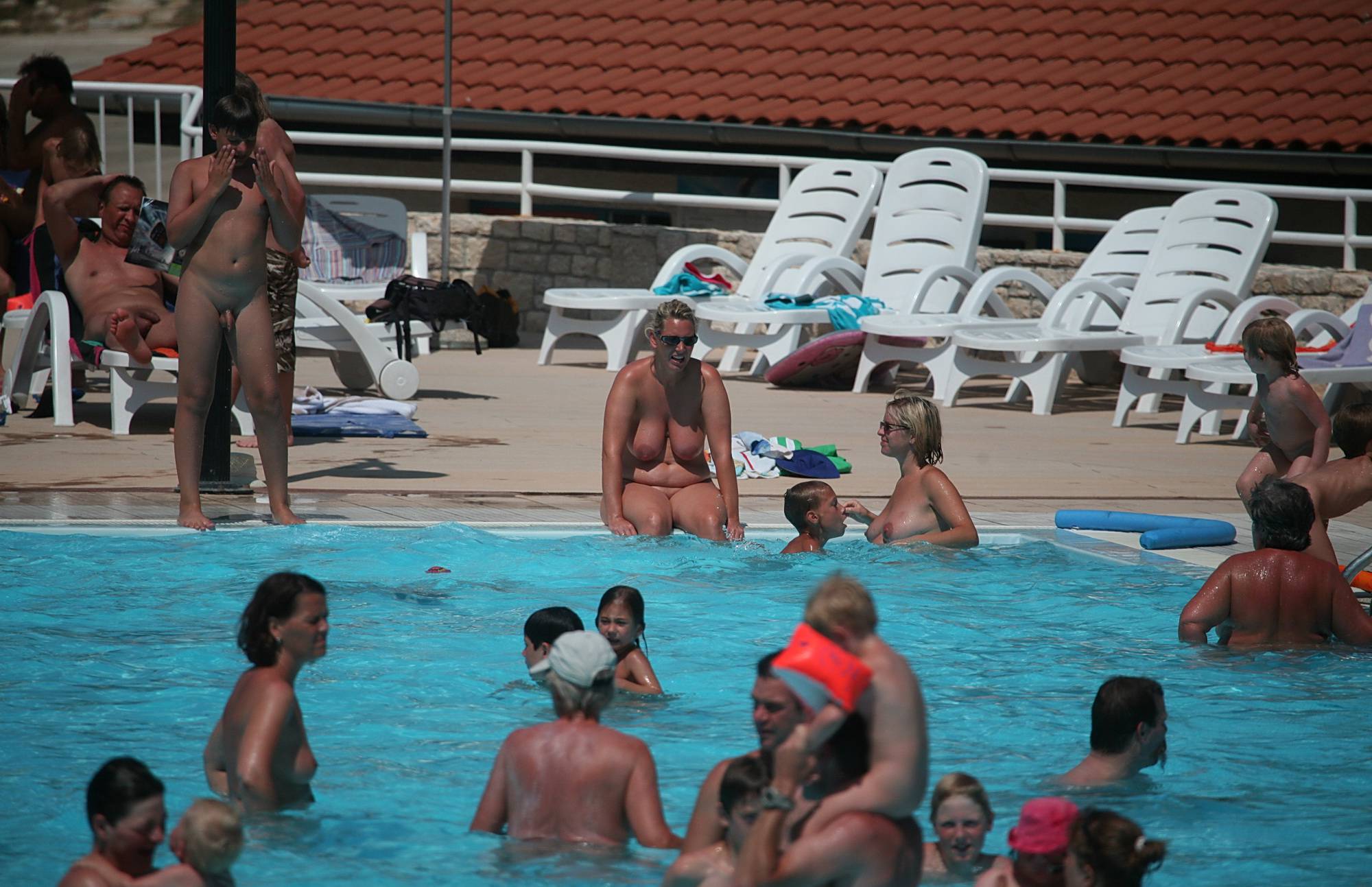 Pure Nudism Photos-Large Pool Gatherings - 3