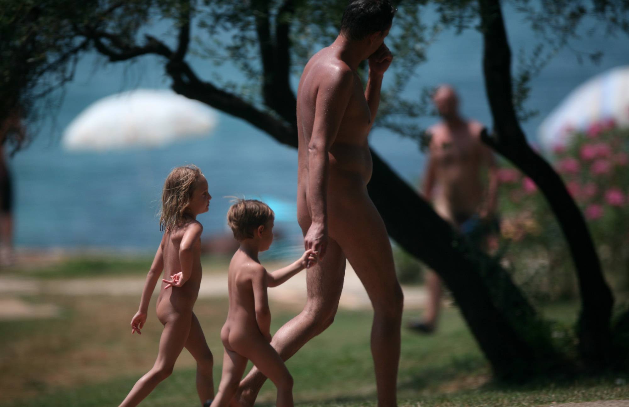 Nudist Family Heading Out - 3
