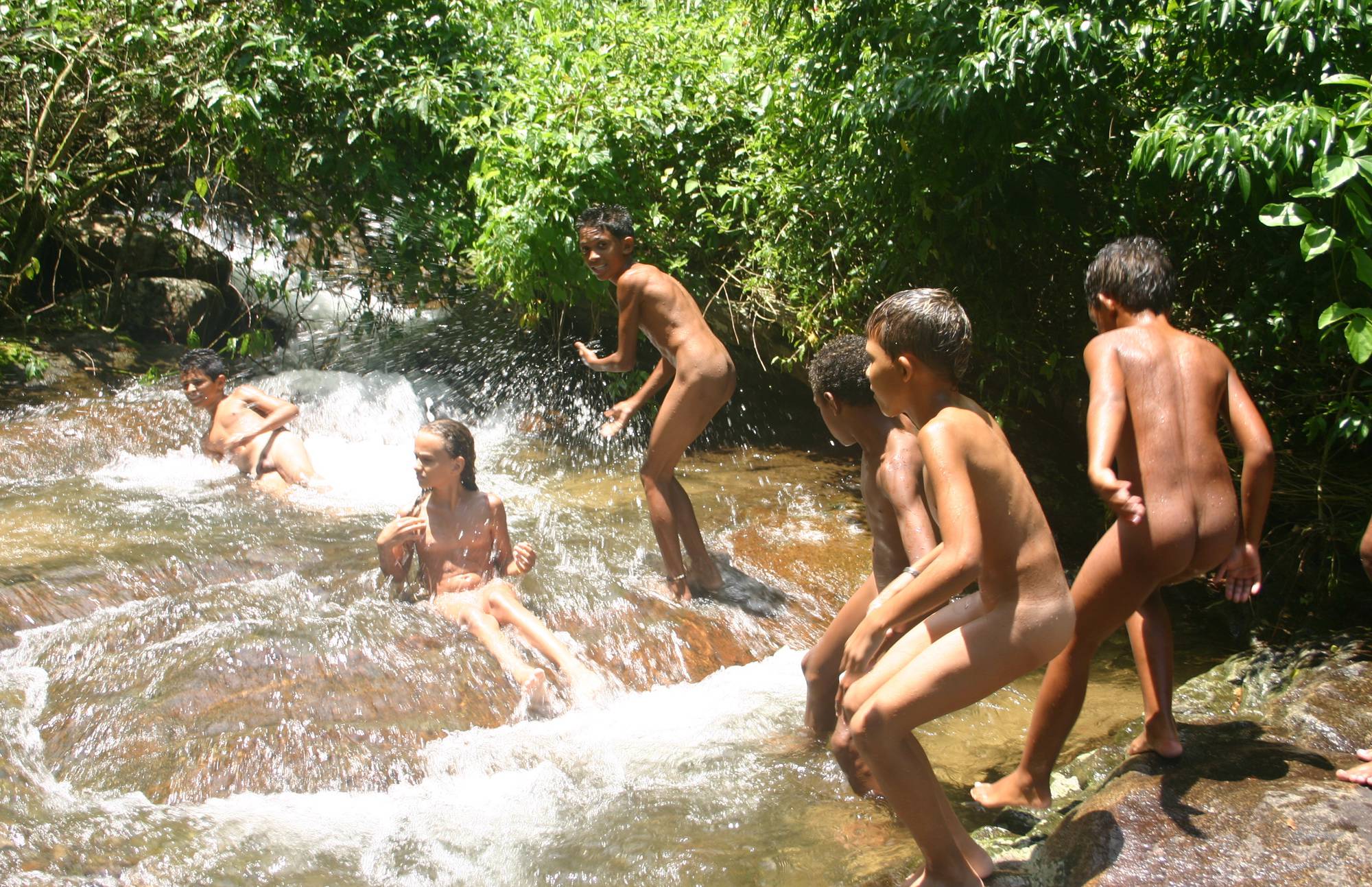 Purenudism Pics-Brazilian River Water Fight - 3