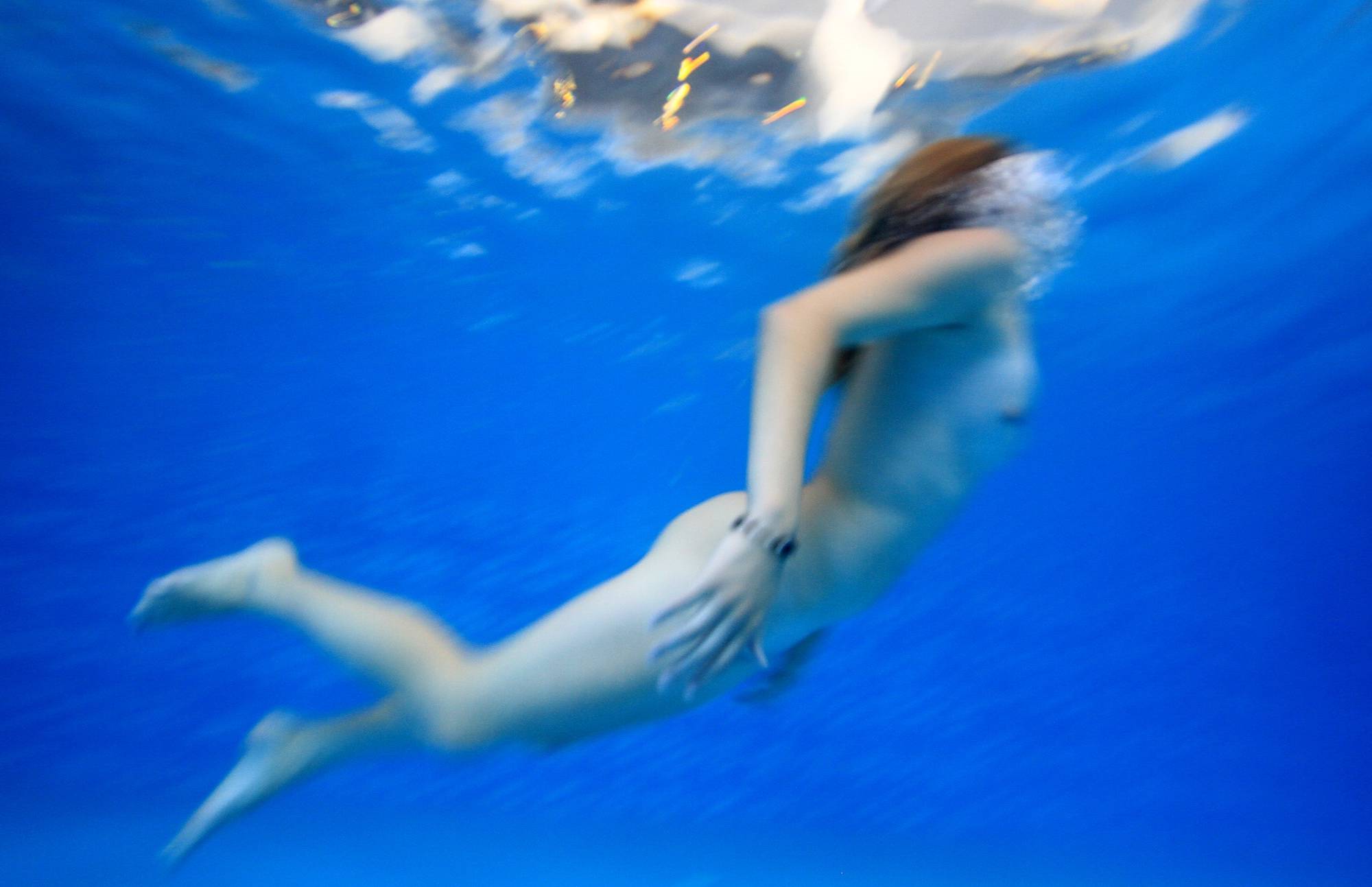 Pure Nudism Images-Swimming In The Blue - 2