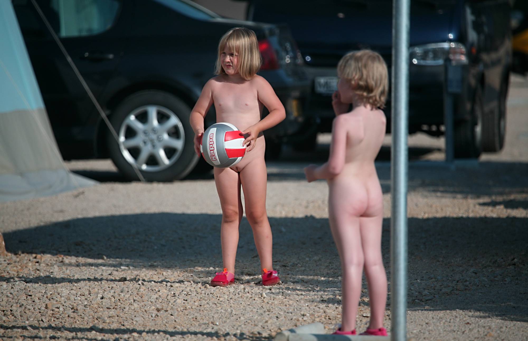 Pure Nudism Pics-Three Nudist Kids By RV - 1