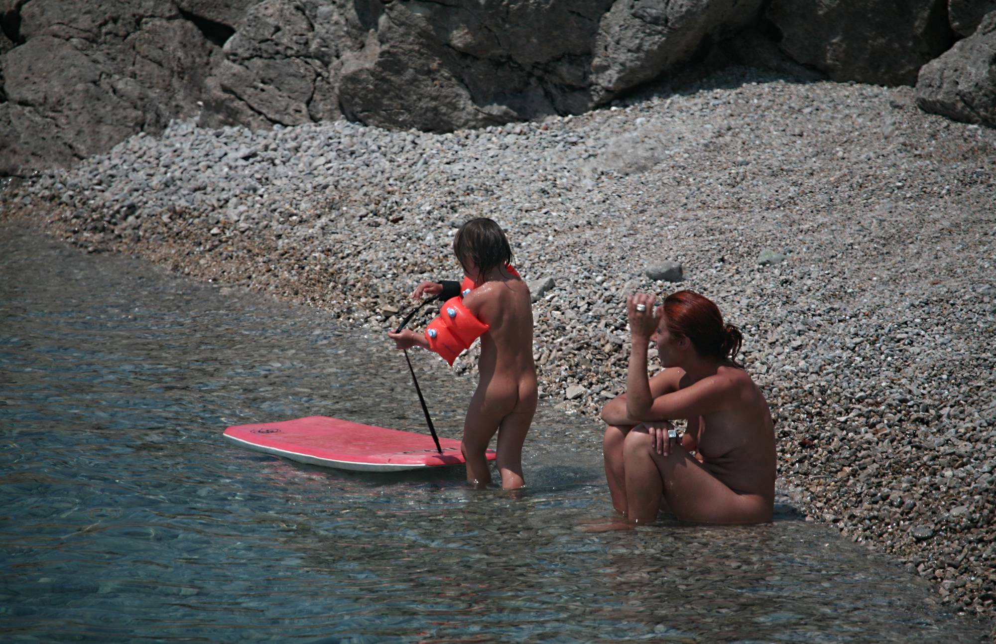 Pure Nudism Gallery-Whole Family by the Water - 2