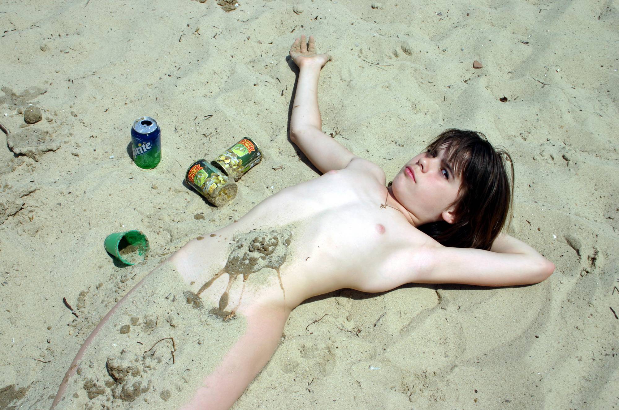 Young Nudist Sand Castle - 3